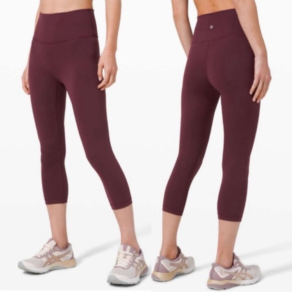 Lululemon Maroon High Rise Crop Leggings Women’s 4
